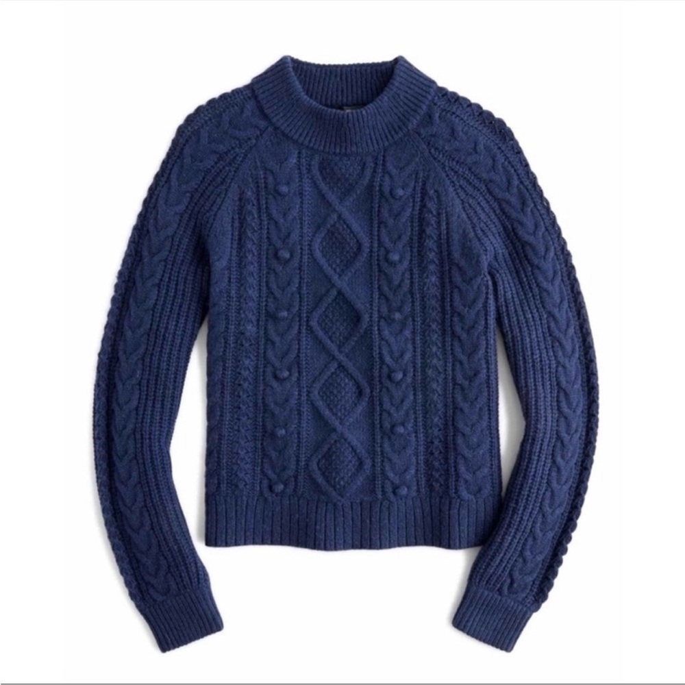 J. Crew Pom-pom Cable-knit Sweater Size Small NWT